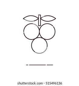 Grape thin line icon. Mbe minimalism style