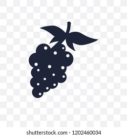 Grape transparent icon. Grape symbol design from Fruit and vegetables collection. Simple element vector illustration on transparent background.