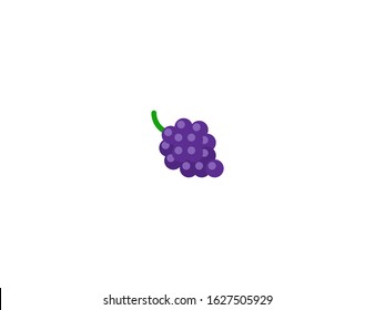 Grape vector flat icon. Isolated berry fruit wine grape emoji illustration 