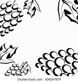 Grape vector frame.