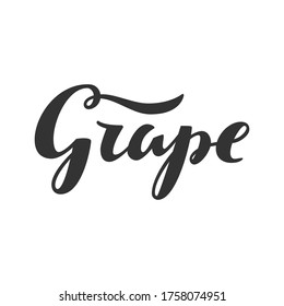 Grape vector hand drawn lettering