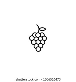 Grape vector icon, fruit symbol. Modern, simple flat vector illustration for web site or mobile app, graphic design, UI. EPS10.