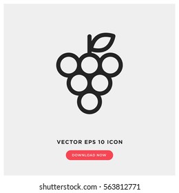 Grape vector icon, fruit symbol. Modern, simple flat vector illustration for web site or mobile app