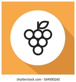 Grape vector icon, fruit symbol. Modern, simple flat vector illustration for web site or mobile app