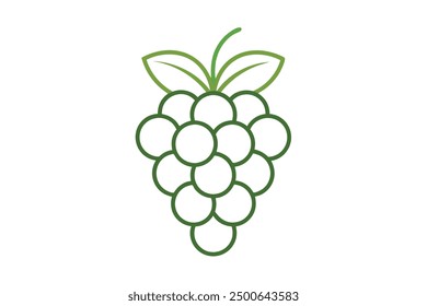 "Grape Vektorsymbol-Illustration und Clipart-Design, ideal für druckbare Grafiken."