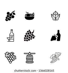 grape vector icon set