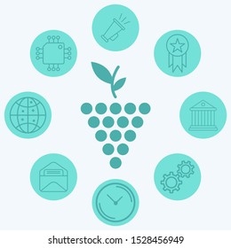 Grape vector icon sign symbol