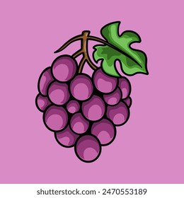 Diseño de Clipart de Ilustración vectorial de uva