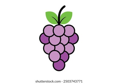 Grape vector illustration and clipart design, perfect for printable graphics.