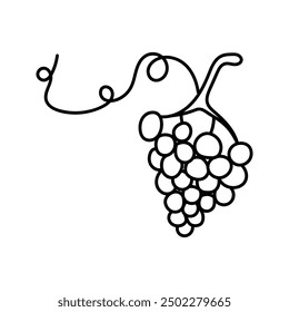 Uva. Ilustración vectorial en estilo doodle