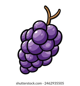 Grape vector illustration fruit logo icon