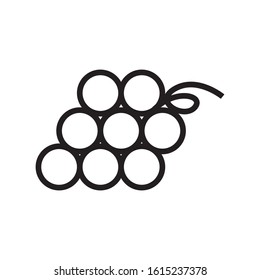 Grape vector thin outline icon design