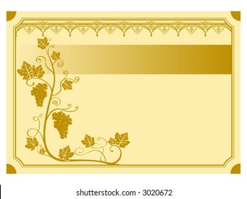 Um rótulo de fundo de videira. Ilustração vetorial.