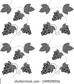 Grape and vine seamless pattern
