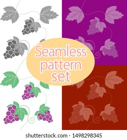 Grape and vine seamless pattern