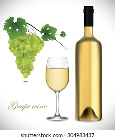 Grape vines, leaves, wine, autumn background