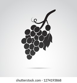 Grape, vineyard, fruit vector icon.