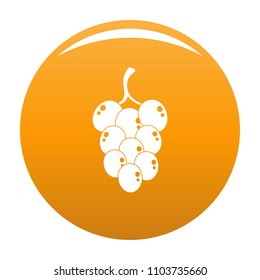 Grape for wine icon. Simple illustration of grape for wine vector icon for any design orange