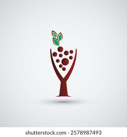 Grape and wine logo design