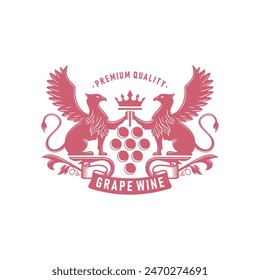 Grape Wine Logo Design Image