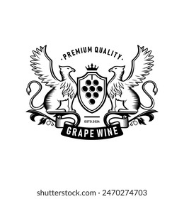 Grape Wine Logo Design Image