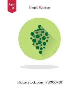 Grape Wine Simple Flat Icon Design Style. Vector Illustration. 