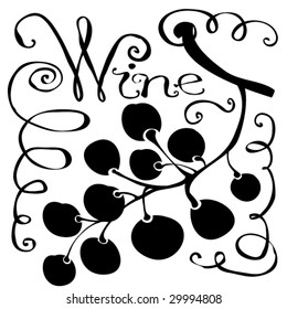 grape with Wine typography