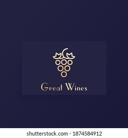 Grape, Wine Vector Logo Design