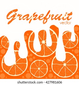 grapefruit background. Vector.