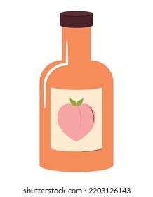 grapefruit beverage bottle over white