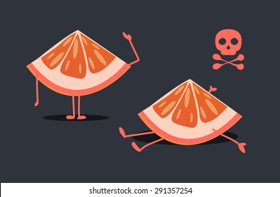 Grapefruit character: Rotten fruit