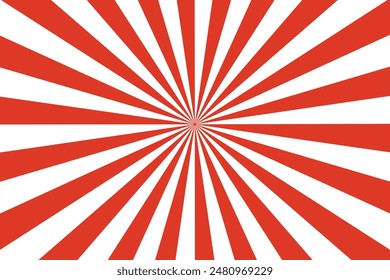 Color de pomelo y color blanco Sunburst para el fondo. bandera de japonés. El sol naciente.
