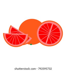 Grapefruit flat icon