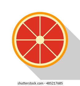 grapefruit flat icon. You can be used grapefruit icon for several purposes like: websites, UI, UX, print templates, promotional materials, info-graphics, web and mobile phone apps.