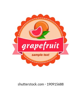 Grapefruit fresh labels design.              