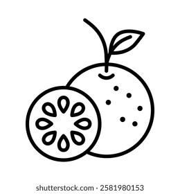 Grapefruit Icon Black and white logo