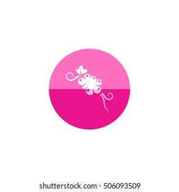 Grapefruit icon in flat color circle style.
