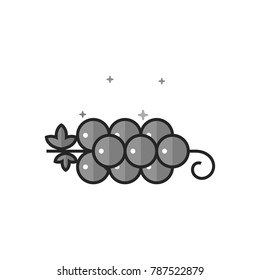 Grapefruit icon in flat outlined grayscale style. Vector illustration.