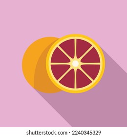 Grapefruit icon flat vector. Active nutrition. Healthy food
