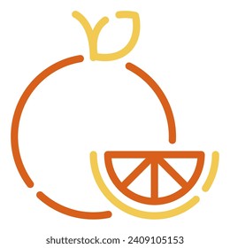 Grapefruit-Icon-Illustration für Web, App, Infografik usw.