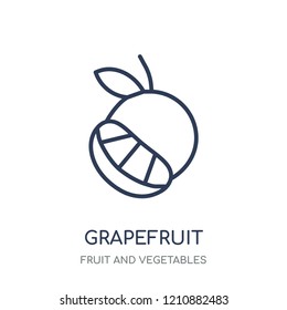Grapefruit icon. Grapefruit linear symbol design from Fruit and vegetables collection. Simple outline element vector illustration on white background.