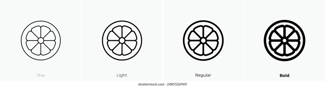 grapefruit icon. Thin, Light Regular And Bold style design isolated on white background