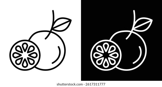 Grapefruit icon vector for web and mobile app. Symbol isolated.