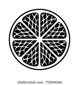 grapefruit isolated vector icon