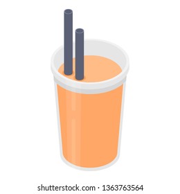 Grapefruit juice icon. Isometric of grapefruit juice vector icon for web design isolated on white background