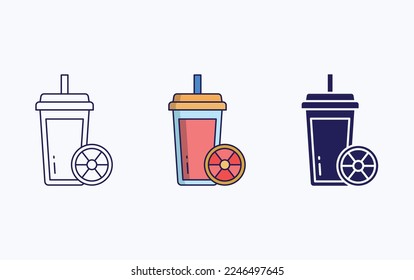 Icono de jugo de pomelo ilustración vectorial