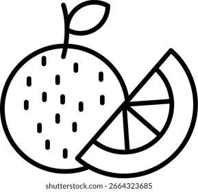 Línea de pomelo Vector Icon Design