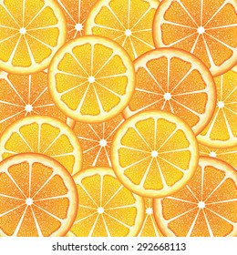 Grapefruit and orange citrus fruit slices, colorful background.