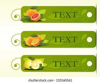 Grapefruit, orange, lemon