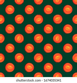 Grapefruit pattern, illustration, vector on white background.